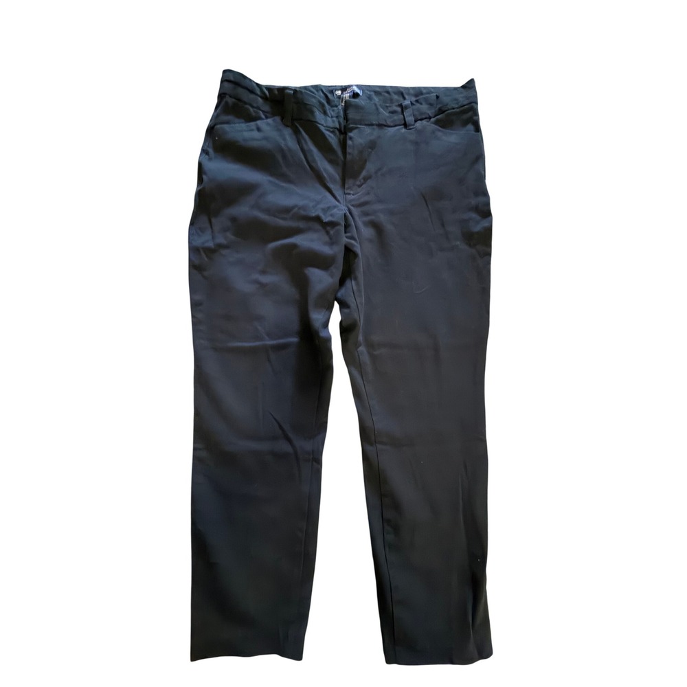 Gap Black Chino Pants Straight Leg Stretch Cotton‎ Mid Rise Career Trousers 12S